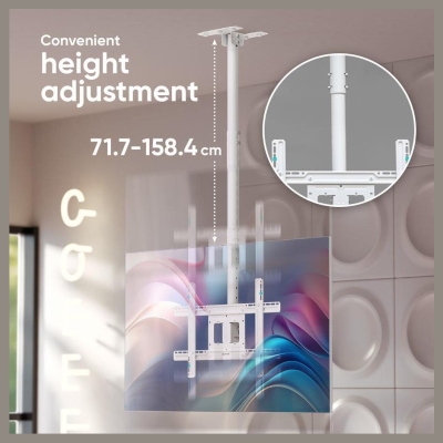 Onkron TV SET ACC CEILING MOUNT/32-80" WHITE N1L-W ONKRON