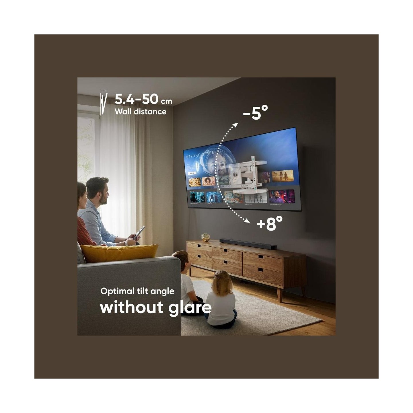 Onkron TV SET ACC WALL MOUNT/40-75"/WHITE M6L-W ONKRON