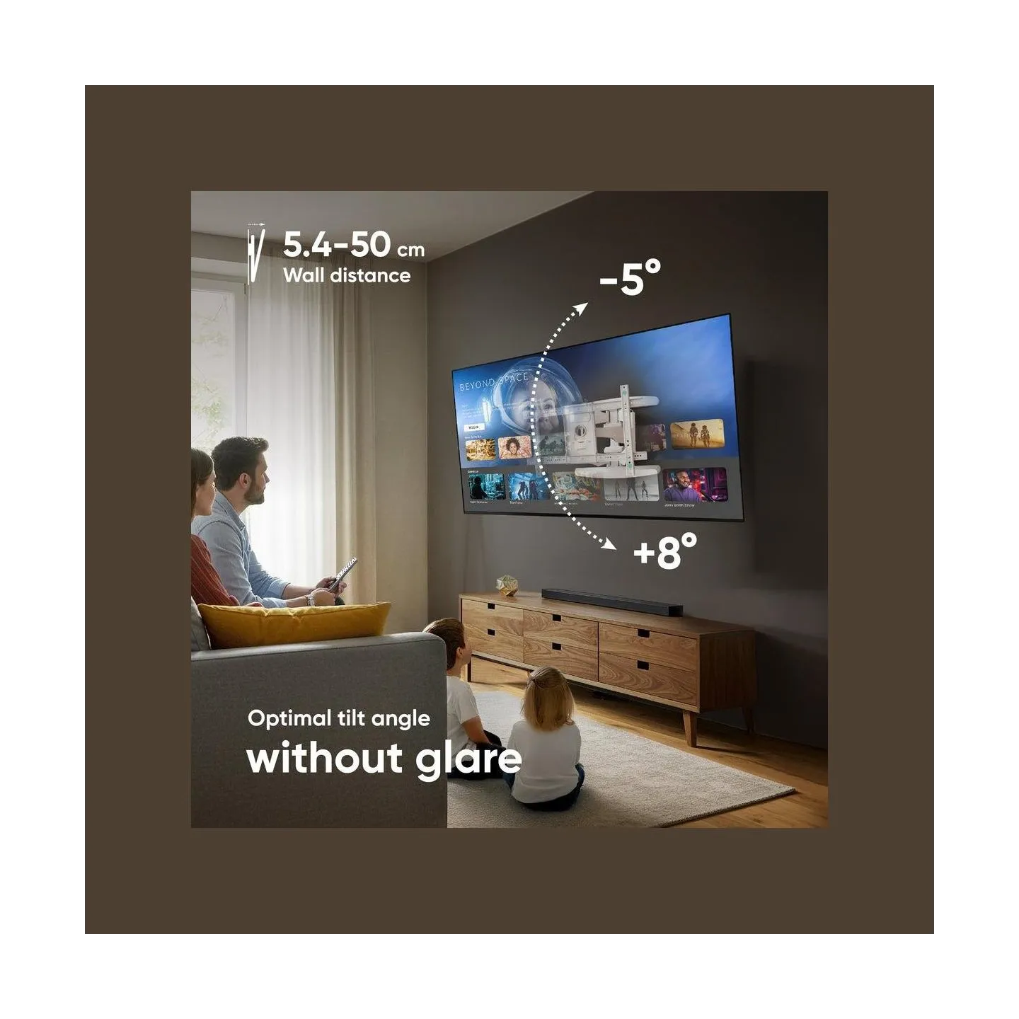 Onkron TV SET ACC WALL MOUNT/40-75"/WHITE M6L-W ONKRON