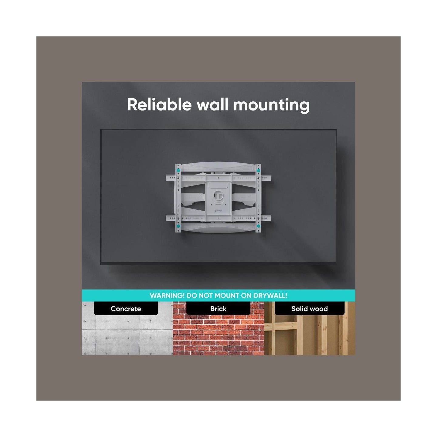 Onkron TV SET ACC WALL MOUNT/40-75"/WHITE M6L-W ONKRON
