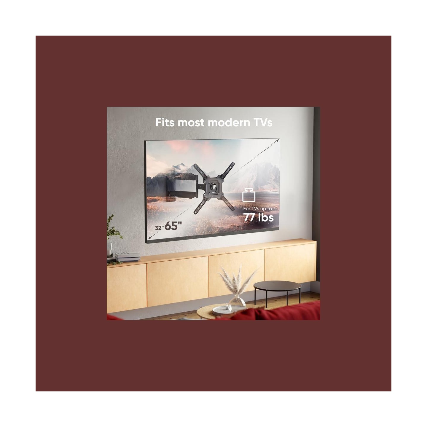 Onkron TV SET ACC WALL MOUNT /32-65"/BLACK M4-B ONKRON