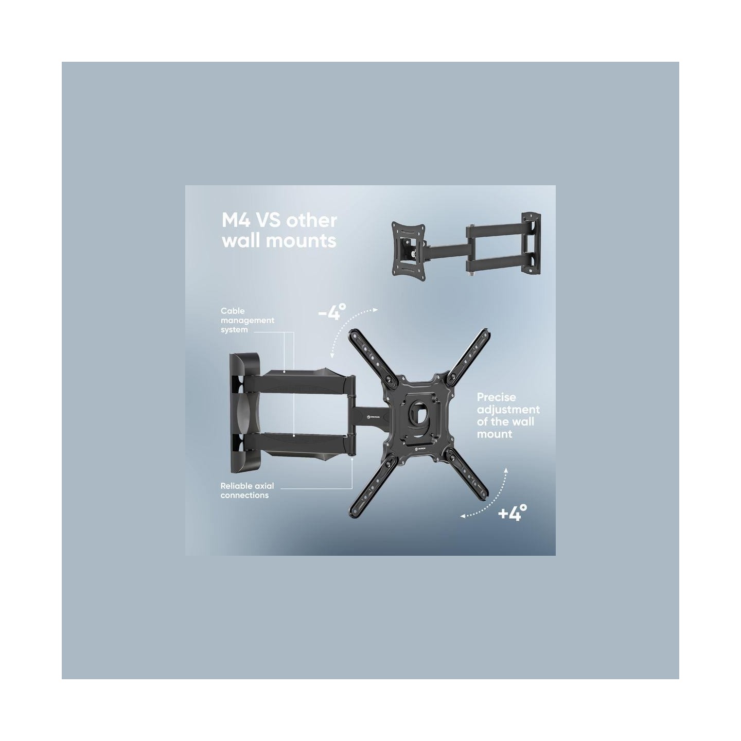 Onkron TV SET ACC WALL MOUNT /32-65"/BLACK M4-B ONKRON