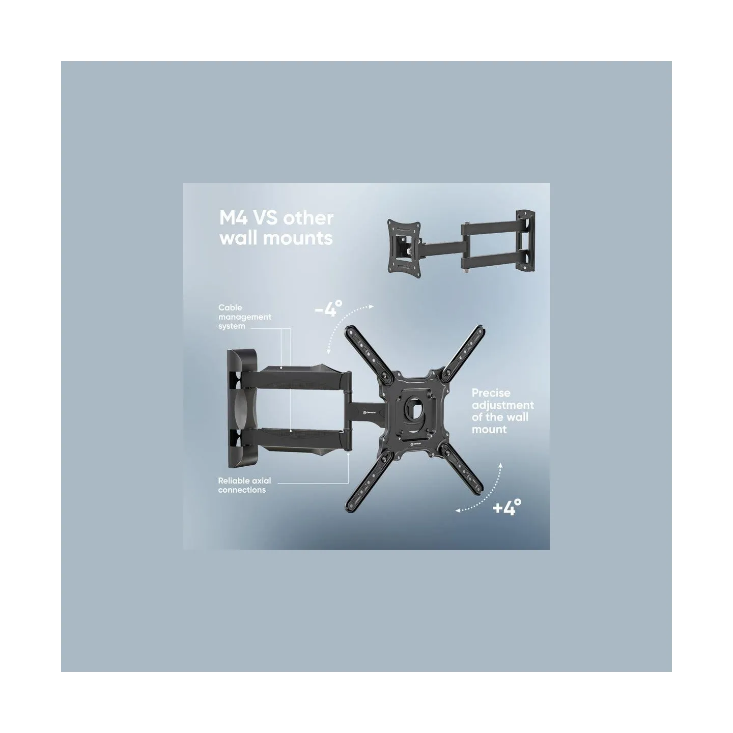 Onkron TV SET ACC WALL MOUNT /32-65"/BLACK M4-B ONKRON