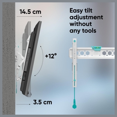 Onkron TV SET ACC WALL MOUNT /32-70"/WHITE TM5-W ONKRON