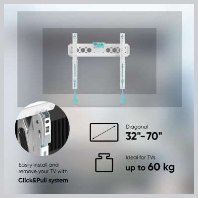 Onkron TV SET ACC WALL MOUNT /32-70"/WHITE TM5-W ONKRON