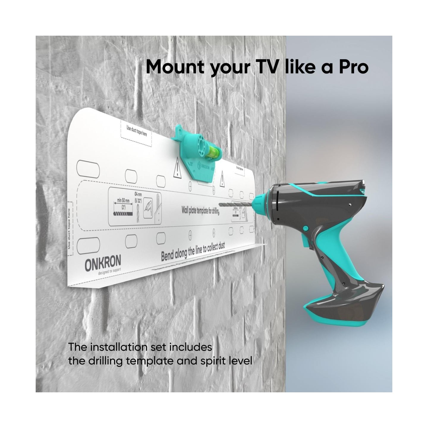 Onkron TV SET ACC WALL MOUNT /32-70"/WHITE TM5-W ONKRON