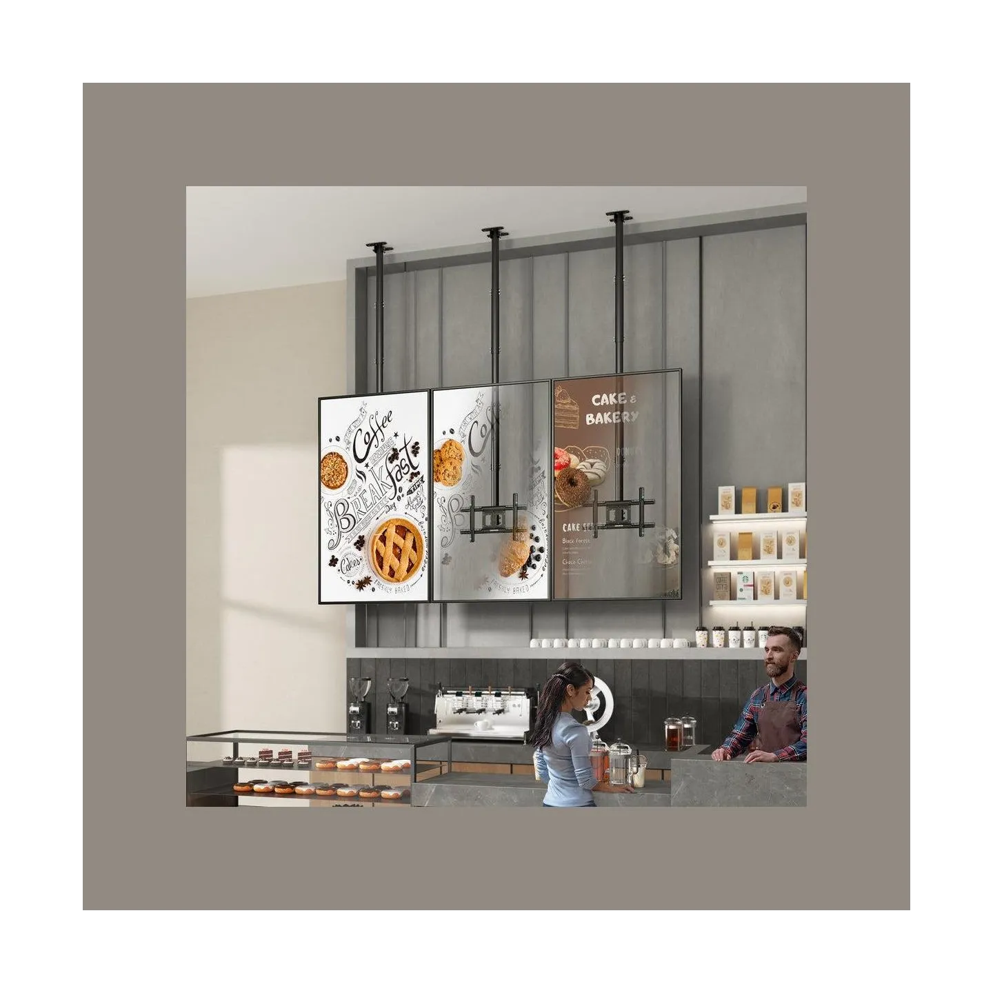 Onkron TV SET ACC CEILING MOUNT/32-80" BLACK N2L-B ONKRON