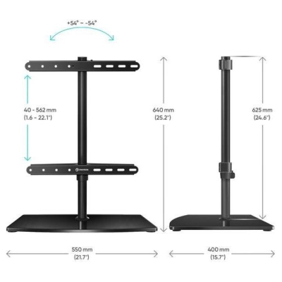 Onkron TV SET ACC DESKTOP STAND/32-75" BLACK PT3-B ONKRON