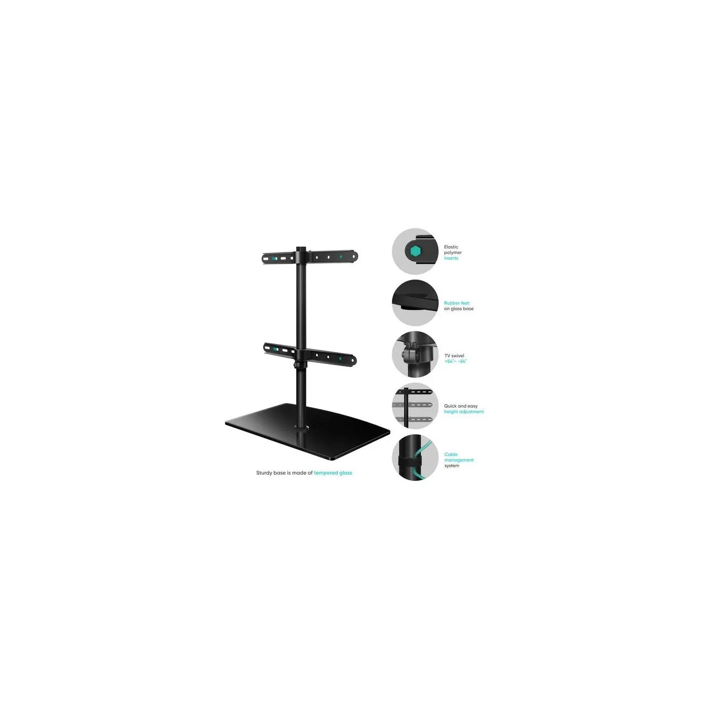 Onkron TV SET ACC DESKTOP STAND/32-75" BLACK PT3-B ONKRON