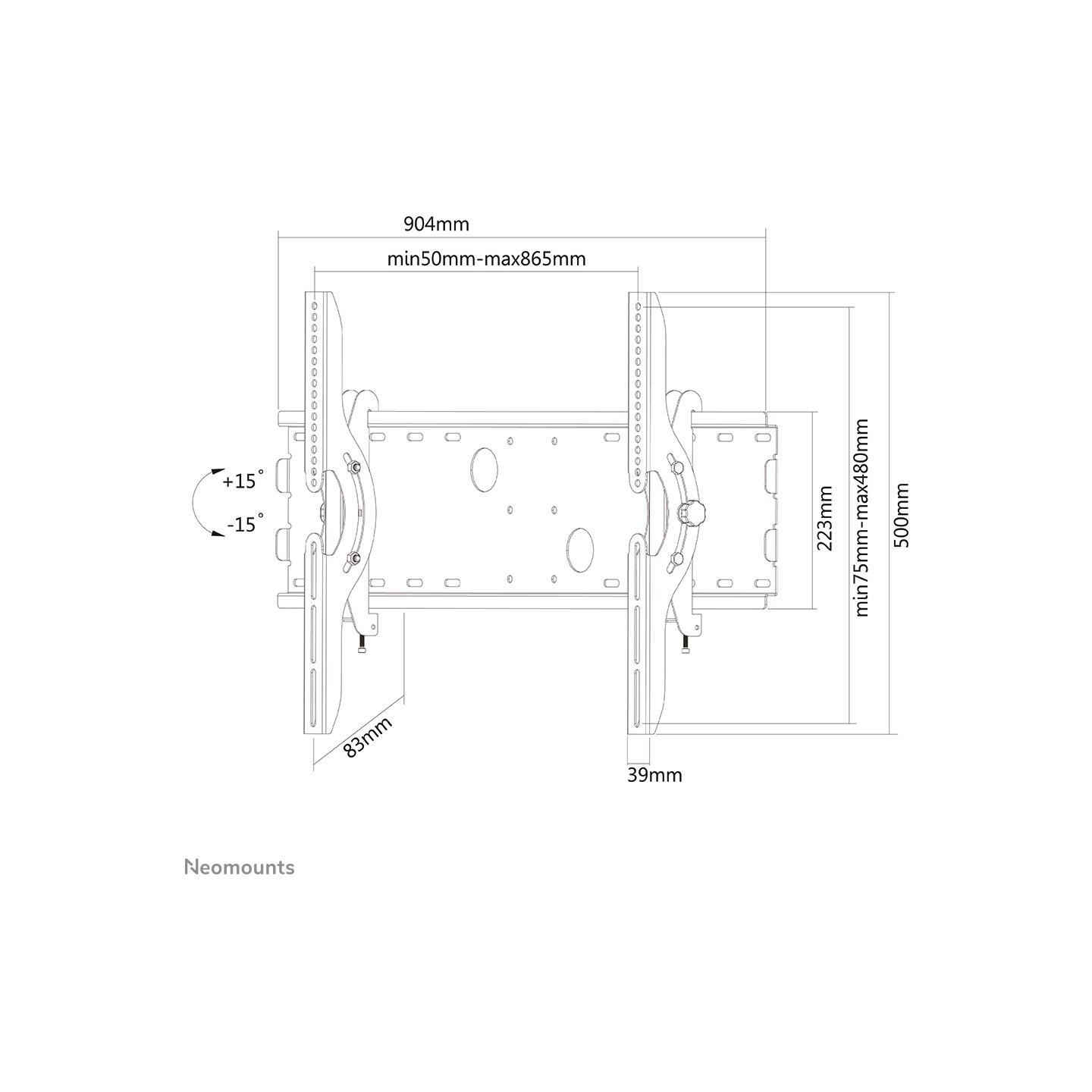 Neomounts TV SET ACC WALL MOUNT 37-85"/PLASMA-W200BLACK NEOMOUNTS
