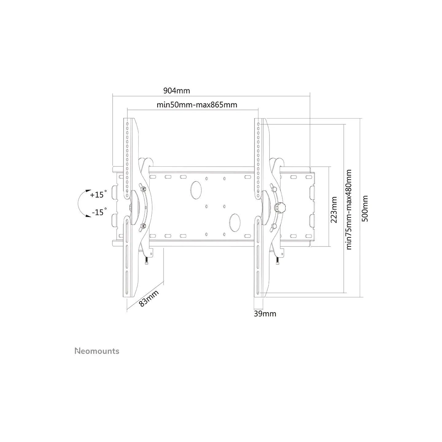 Neomounts TV SET ACC WALL MOUNT 37-85"/PLASMA-W200BLACK NEOMOUNTS