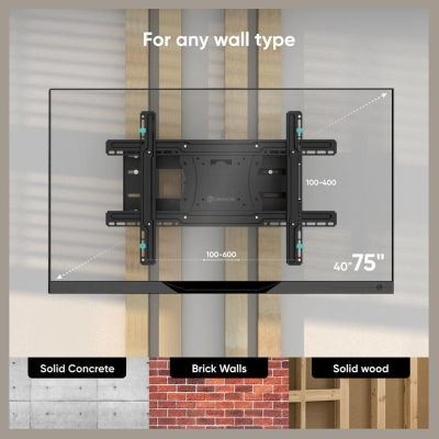 Onkron TV SET ACC WALL MOUNT/40-75"/BLACK M7L-B ONKRON