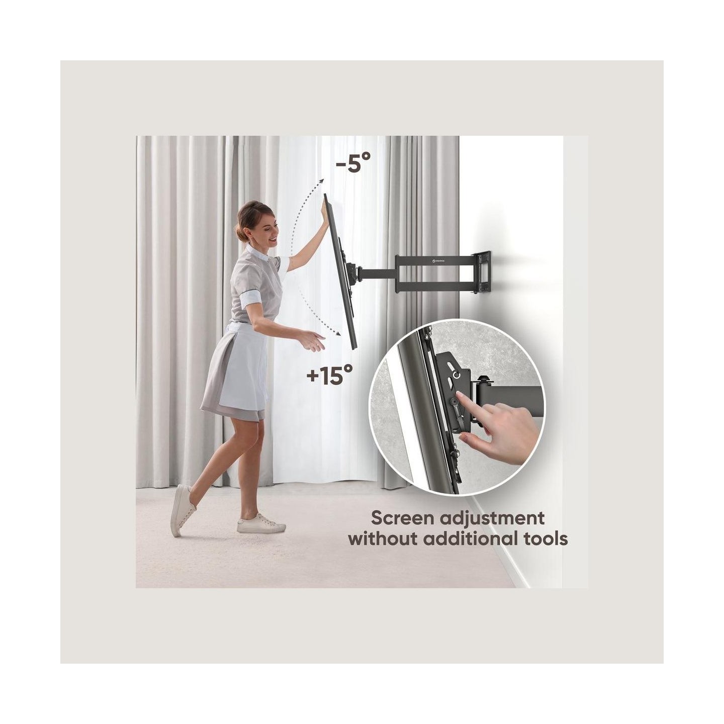 Onkron TV SET ACC WALL MOUNT/40-75"/BLACK M7L-B ONKRON