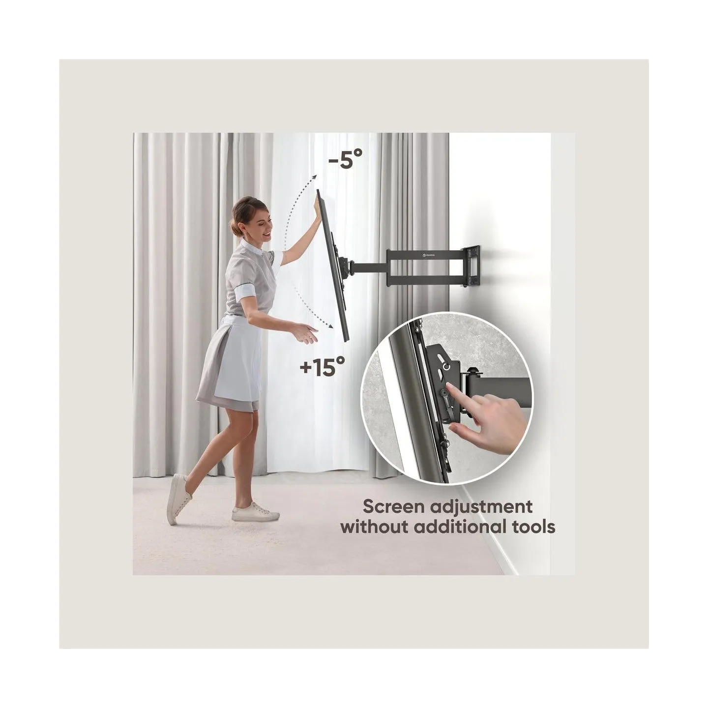 Onkron TV SET ACC WALL MOUNT/40-75"/BLACK M7L-B ONKRON