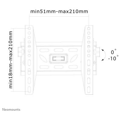 Neomounts TV SET ACC WALL MOUNT BLACK/24-40" LED-W220 NEOMOUNTS