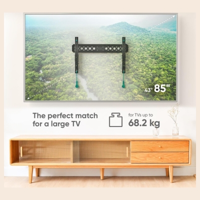 Onkron TV SET ACC WALL MOUNT /43-85"/BLACK TM6-B ONKRON