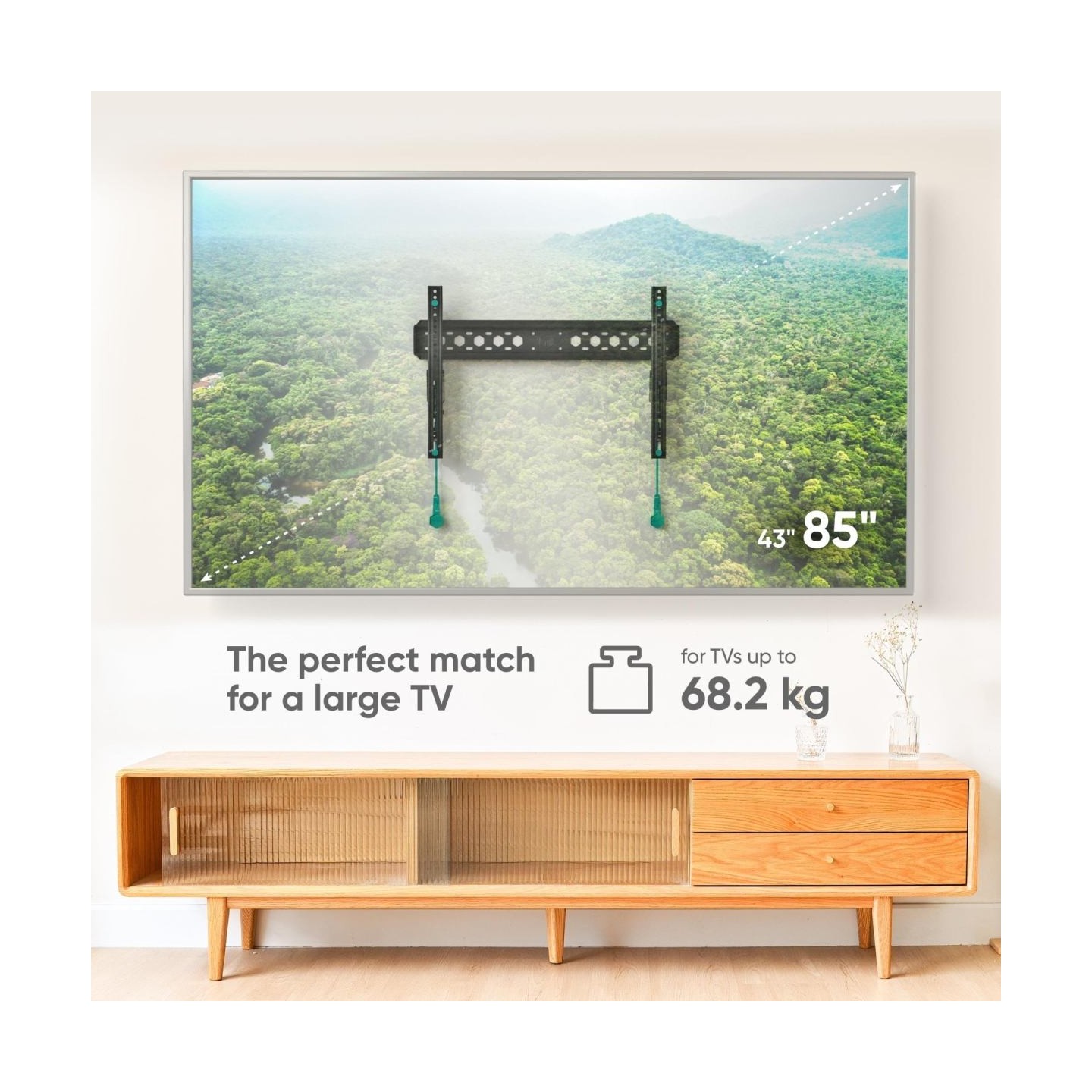 Onkron TV SET ACC WALL MOUNT /43-85"/BLACK TM6-B ONKRON