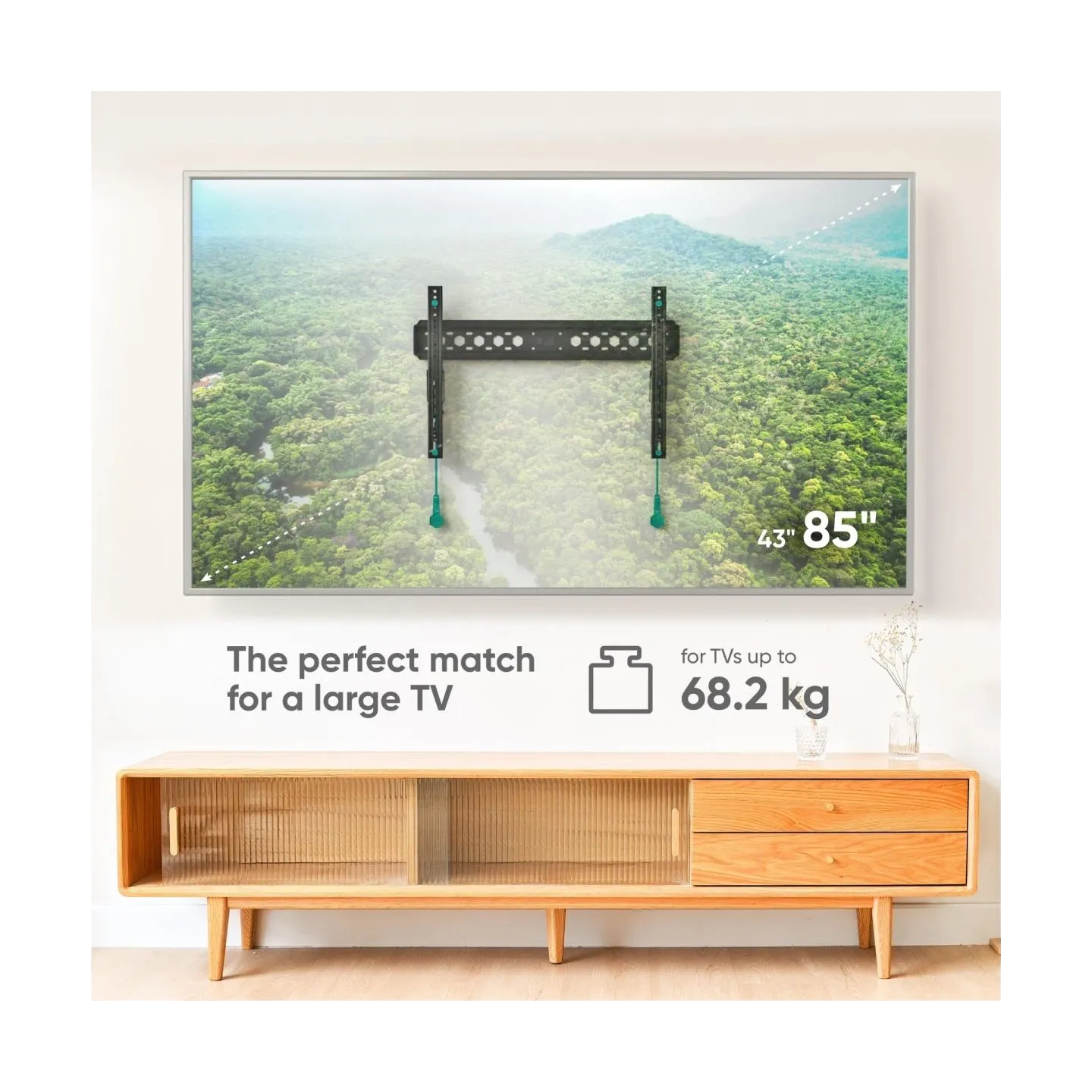 Onkron TV SET ACC WALL MOUNT /43-85"/BLACK TM6-B ONKRON