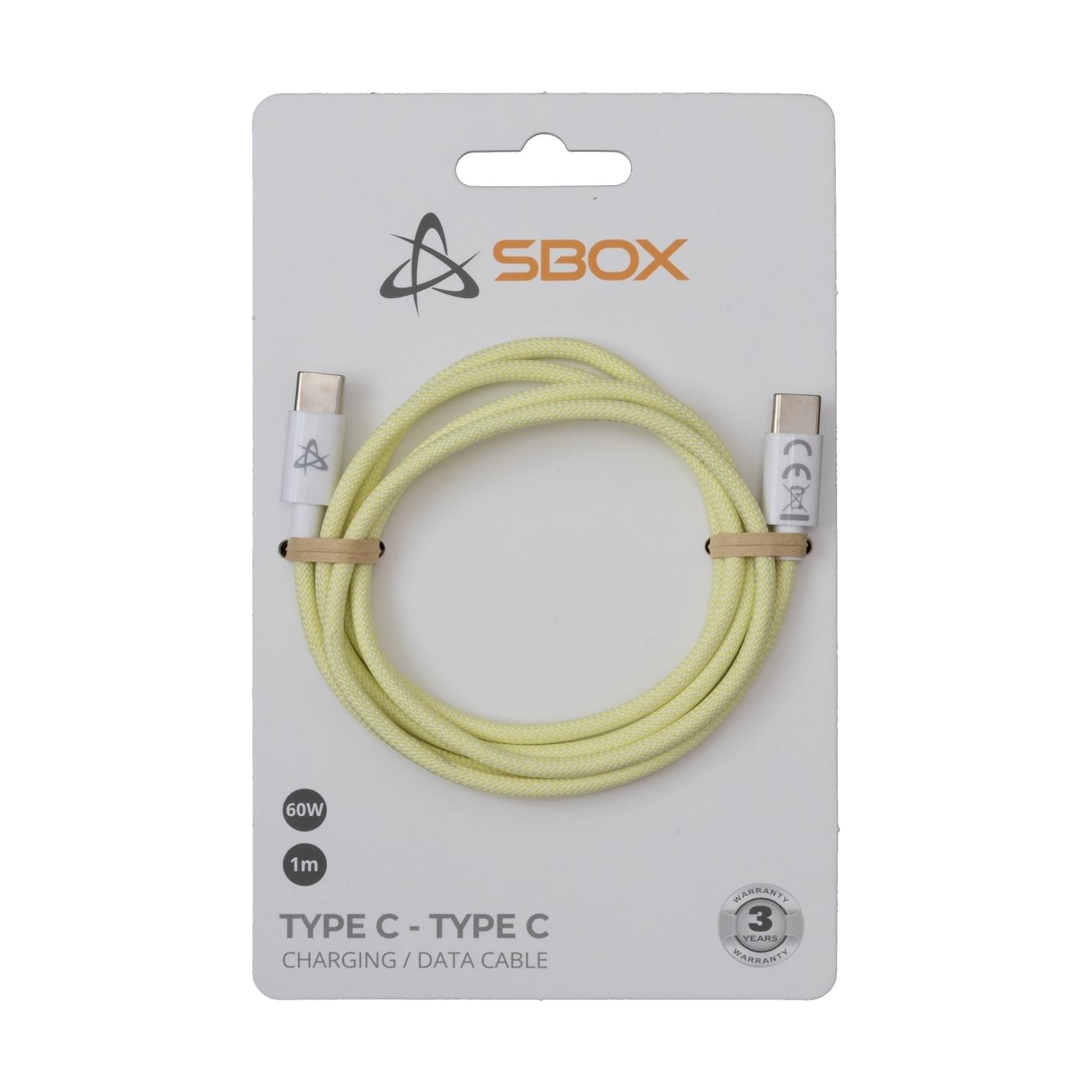 Sbox Type C - Type C M/M 1m yellow TYPEC-1-Y