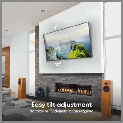 Onkron TV SET ACC WALL MOUNT /43-85"/BLACK TM6-B ONKRON