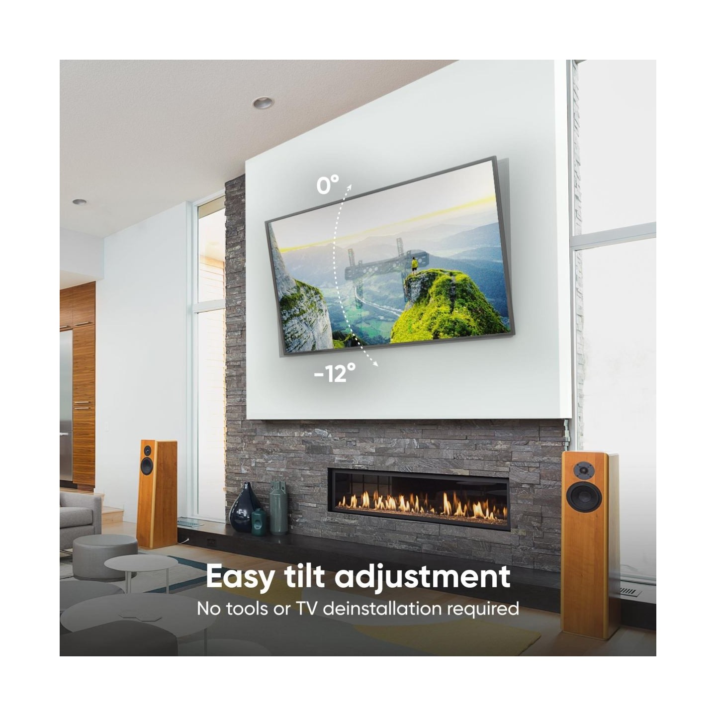 Onkron TV SET ACC WALL MOUNT /43-85"/BLACK TM6-B ONKRON