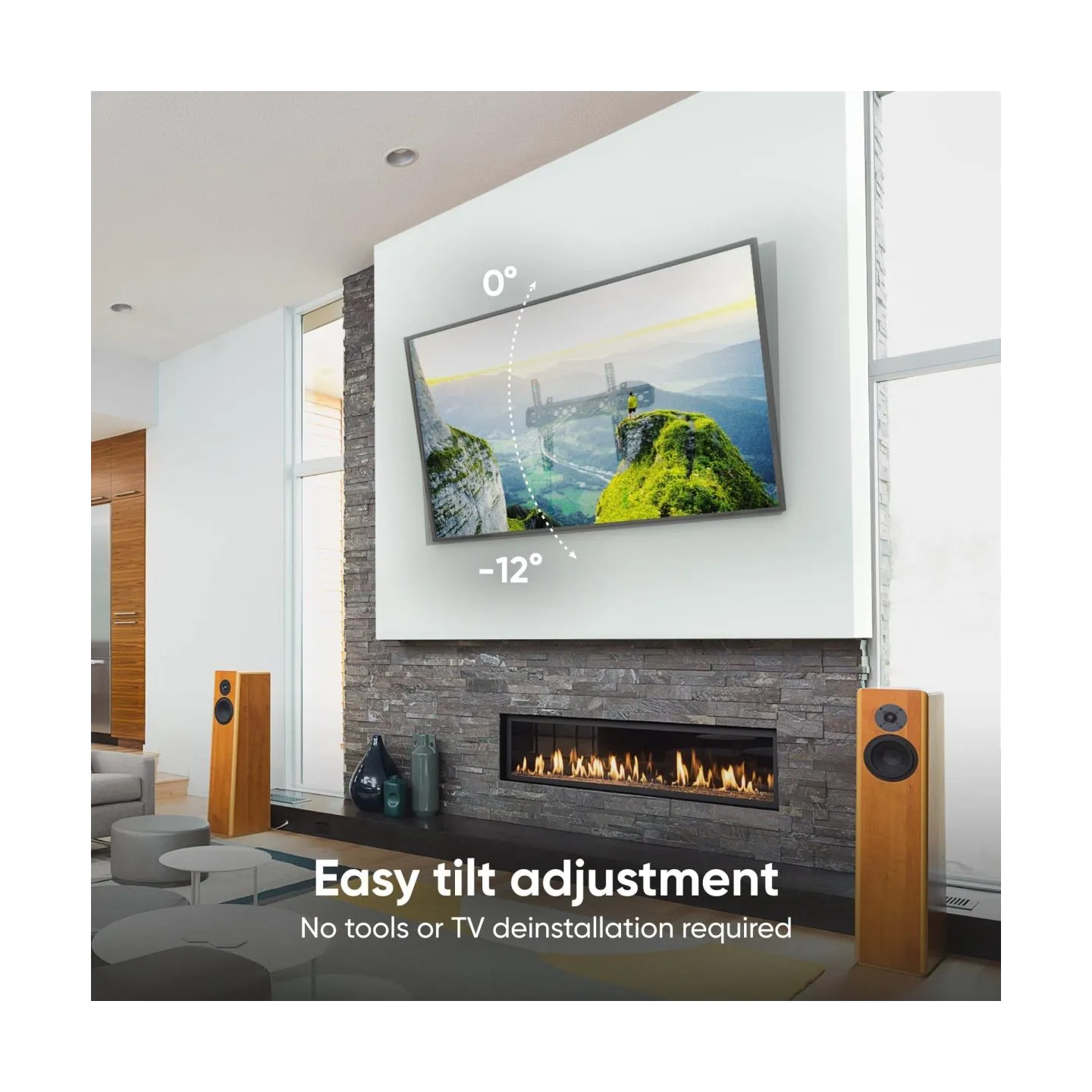 Onkron TV SET ACC WALL MOUNT /43-85"/BLACK TM6-B ONKRON