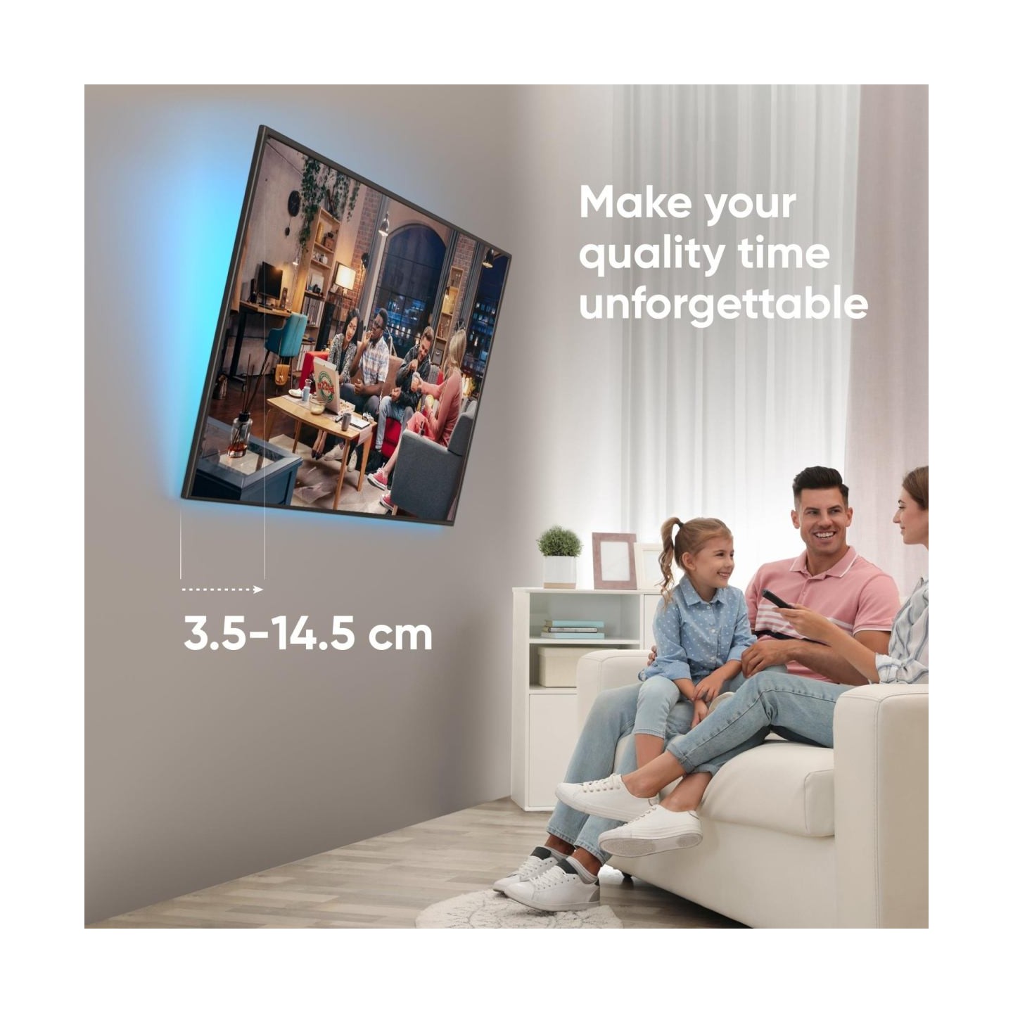 Onkron TV SET ACC WALL MOUNT /43-85"/BLACK TM6-B ONKRON