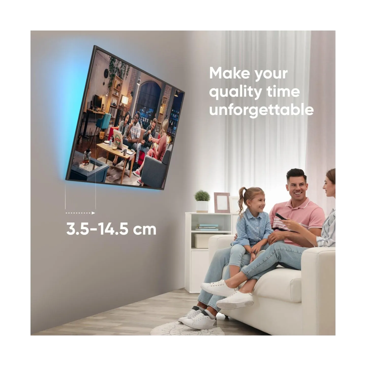 Onkron TV SET ACC WALL MOUNT /43-85"/BLACK TM6-B ONKRON