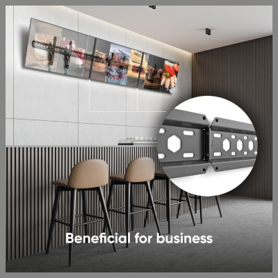 Onkron TV SET ACC WALL MOUNT /43-85"/BLACK TM6-B ONKRON