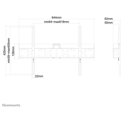 Neomounts NEWSTAR FLAT SCREEN WALL MOUNT (FIXED) INCL. STORAGE FOR MEDIAPLAYER/MINI PC 37-75” BLACK