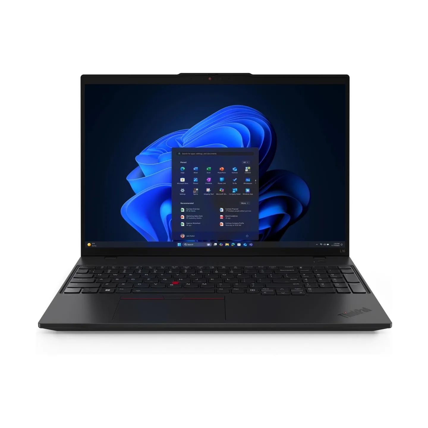 Lenovo ThinkPad L16 Gen 2 Core™ Ultra 5 225U 512GB SSD 16GB 16" WUXGA (1920x1200) WIN11 Pro IR Webcam BLACK Backlit Keyboard FP 