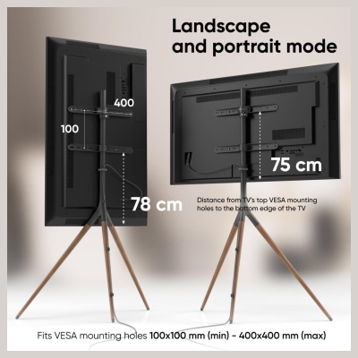 Onkron TV SET ACC FLOOR STAND /32-65"/BLACK TS1220-B ONKRON