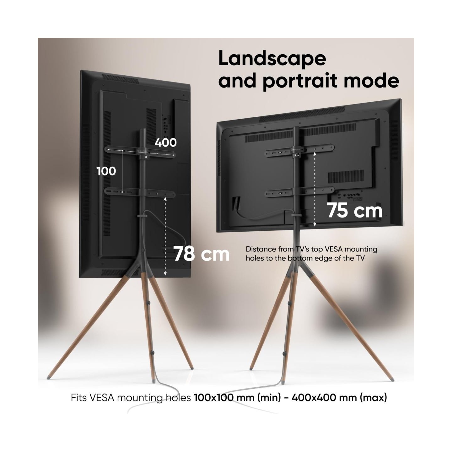 Onkron TV SET ACC FLOOR STAND /32-65"/BLACK TS1220-B ONKRON