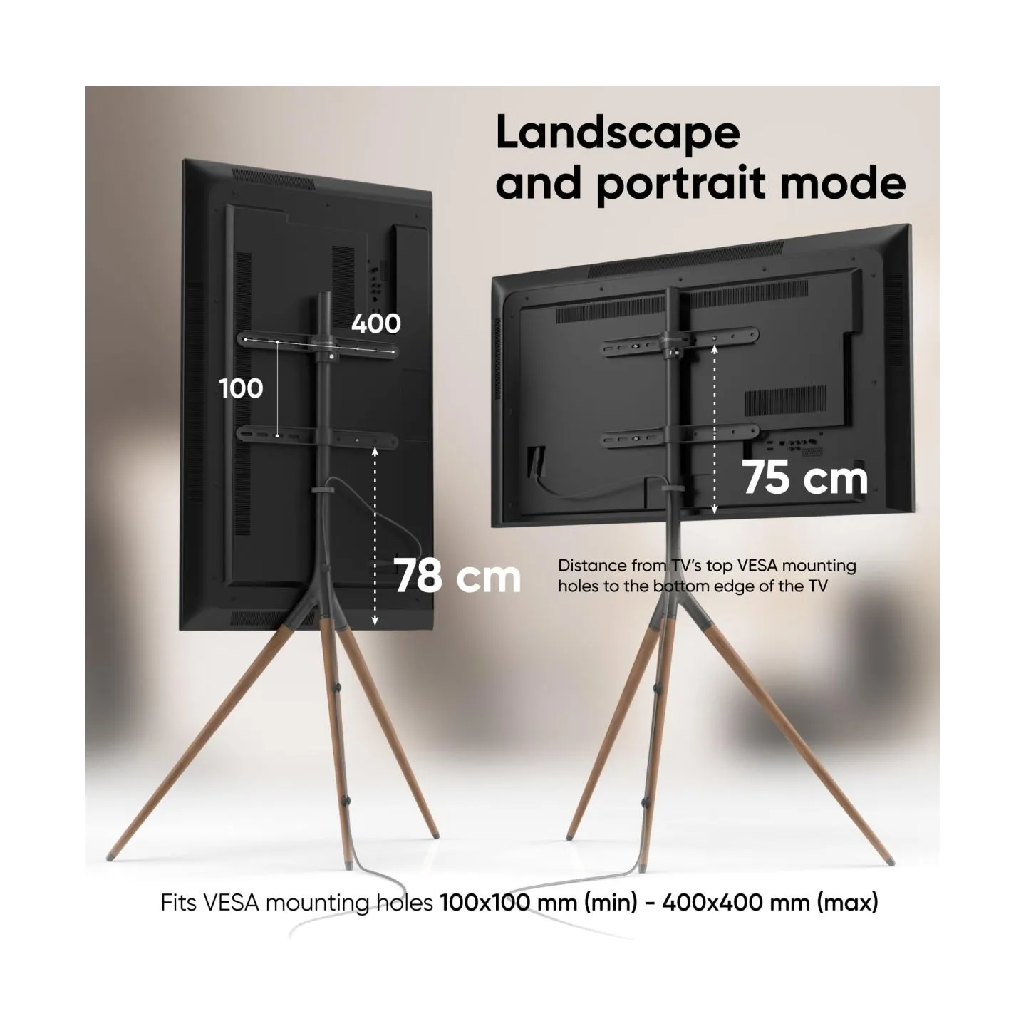Onkron TV SET ACC FLOOR STAND /32-65"/BLACK TS1220-B ONKRON