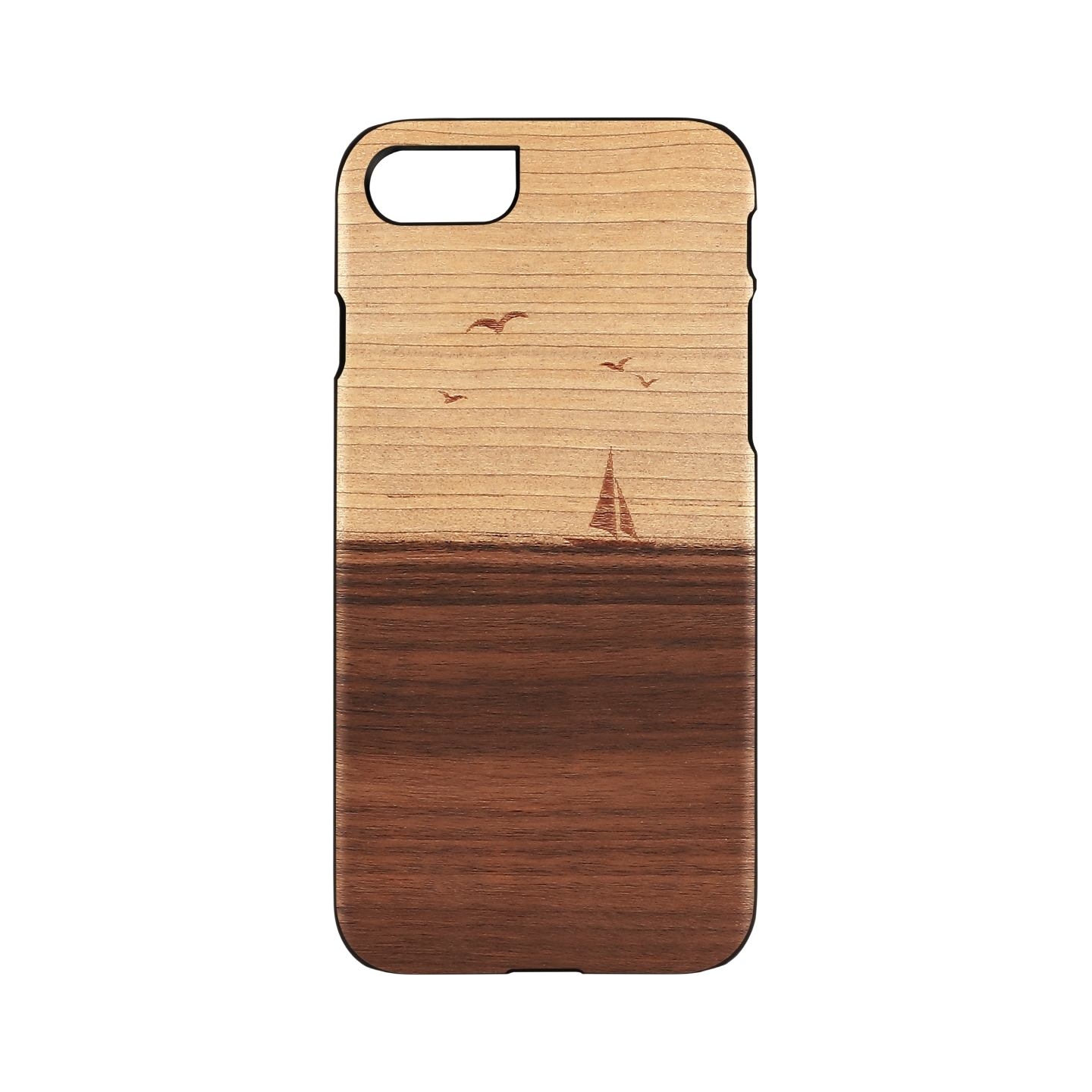 Man&Wood case for iPhone 7/8 mare black