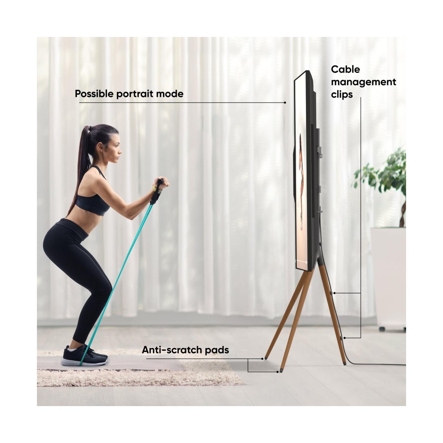 Onkron TV SET ACC FLOOR STAND /32-65"/BLACK TS1220-B ONKRON
