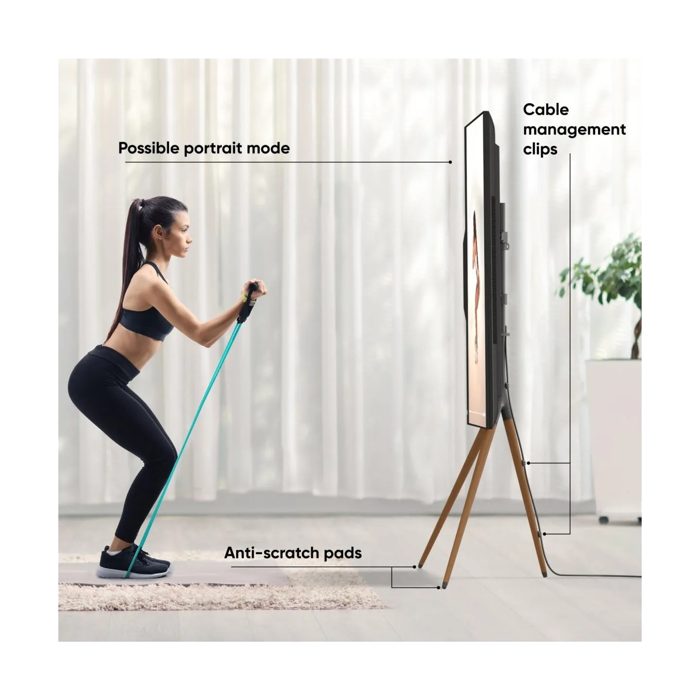 Onkron TV SET ACC FLOOR STAND /32-65"/BLACK TS1220-B ONKRON