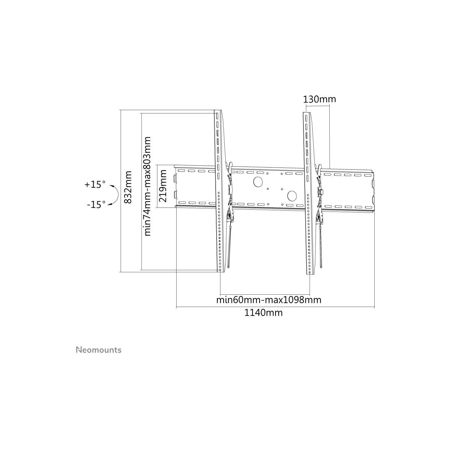 Neomounts TV SET ACC WALL MOUNT BLACK/60-100" LFD-W2000 NEOMOUNTS