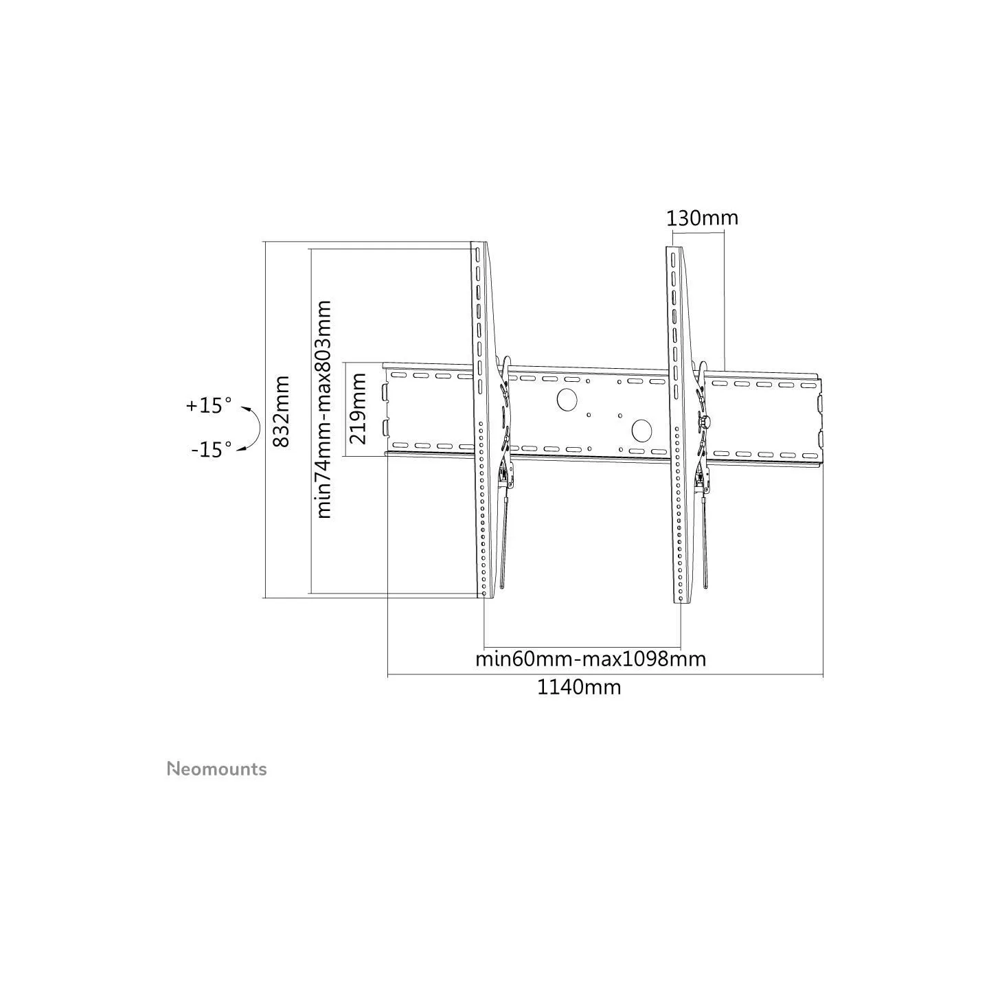 Neomounts TV SET ACC WALL MOUNT BLACK/60-100" LFD-W2000 NEOMOUNTS
