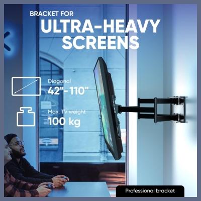 Onkron TV SET ACC WALL MOUNT/42-110"/BLACK M8L-B ONKRON