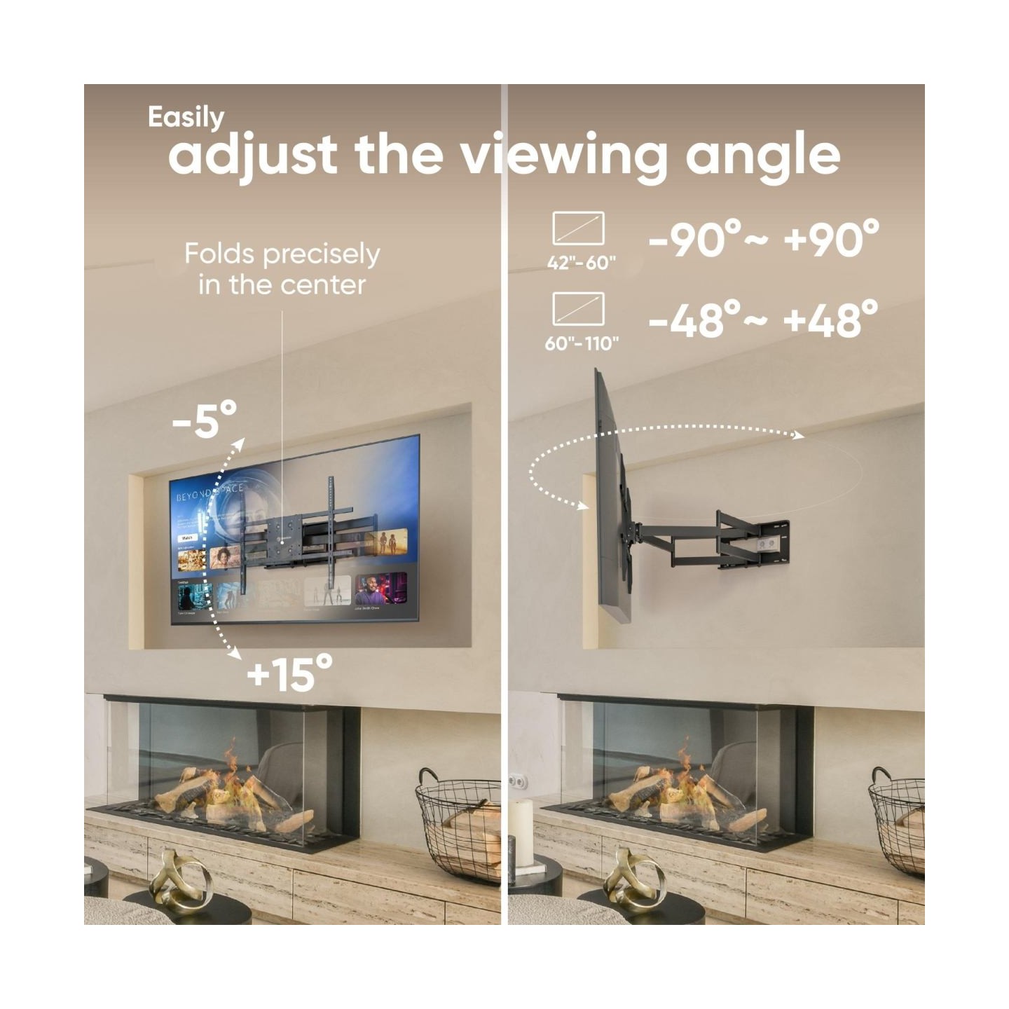 Onkron TV SET ACC WALL MOUNT/42-110"/BLACK M8L-B ONKRON
