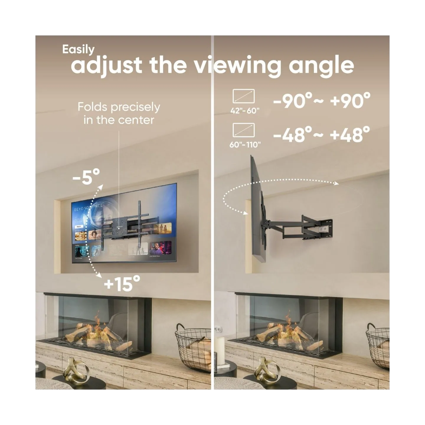 Onkron TV SET ACC WALL MOUNT/42-110"/BLACK M8L-B ONKRON