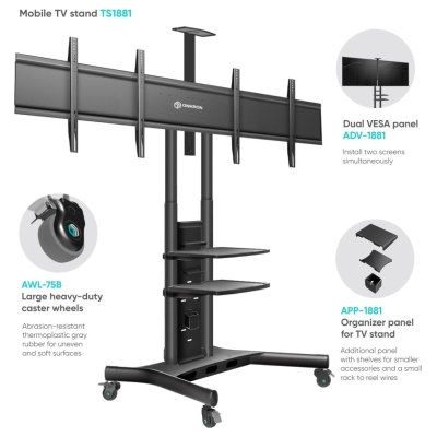 Onkron TV SET ACC DUAL VESA PANEL/ADV1881-B ONKRON
