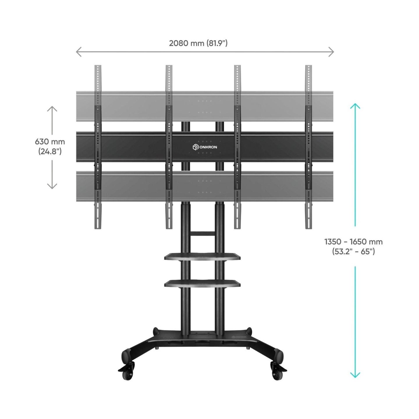 Onkron TV SET ACC DUAL VESA PANEL/ADV1881-B ONKRON