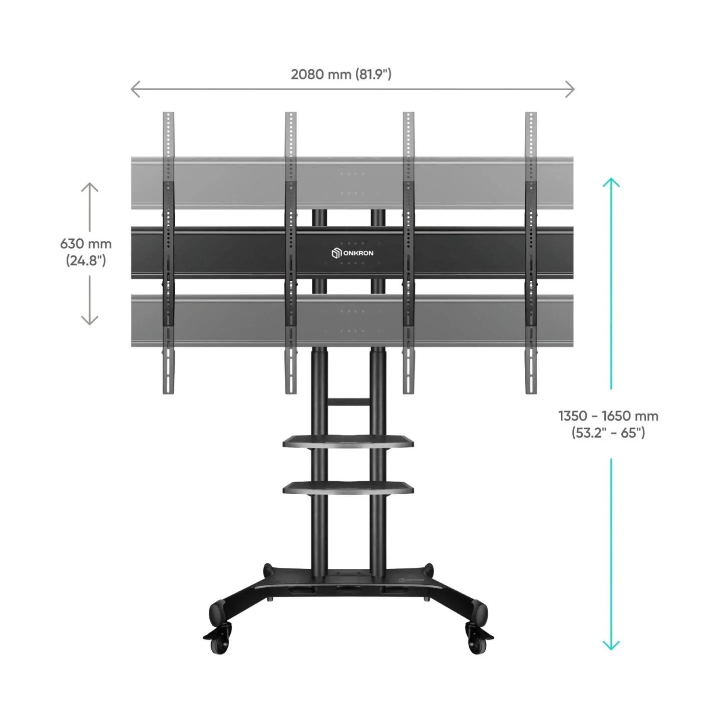 Onkron TV SET ACC DUAL VESA PANEL/ADV1881-B ONKRON