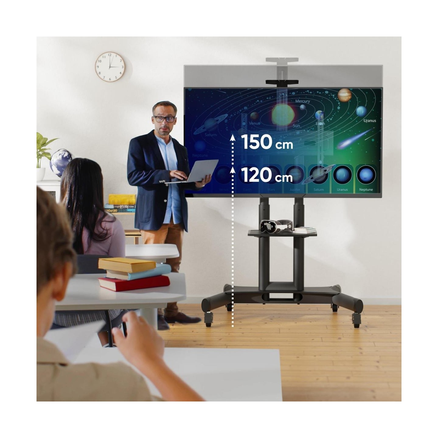 Onkron TV SET ACC MOBILE STAND/40-70"/BLACK TS1551-B ONKRON