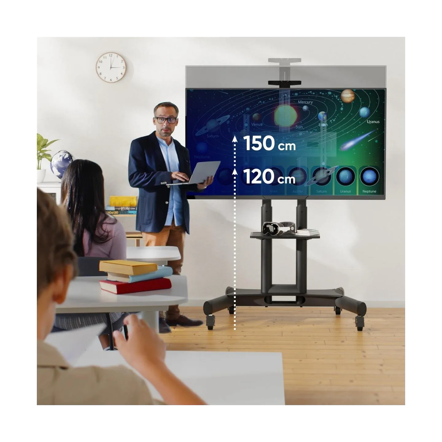 Onkron TV SET ACC MOBILE STAND/40-70"/BLACK TS1551-B ONKRON