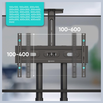 Onkron TV SET ACC MOBILE STAND/40-70"/BLACK TS1551-B ONKRON