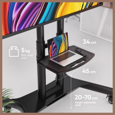 Onkron TV SET ACC MOBILE STAND/40-70"/BLACK TS1551-B ONKRON