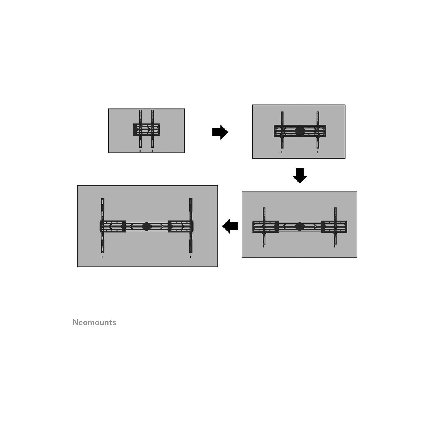 Neomounts SELECT SCREEN WALL MOUNT (FIXED, VESA 1500X900)